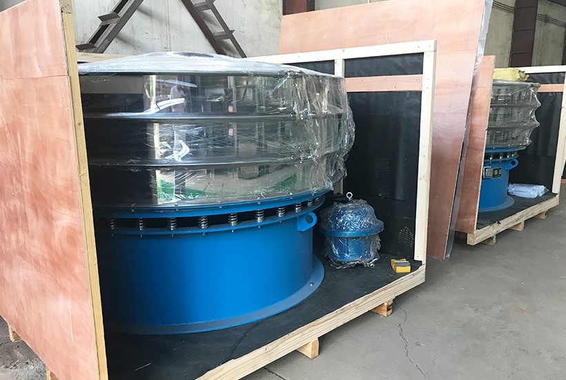 Limestone powder rotary vibrating screen was ready to dispatched to ...